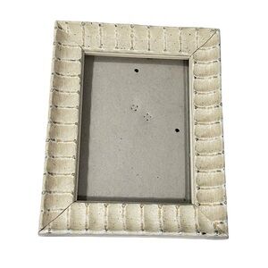 Textured Neutral 5x7 Picture Frame Rustic Cream Distressed Decor